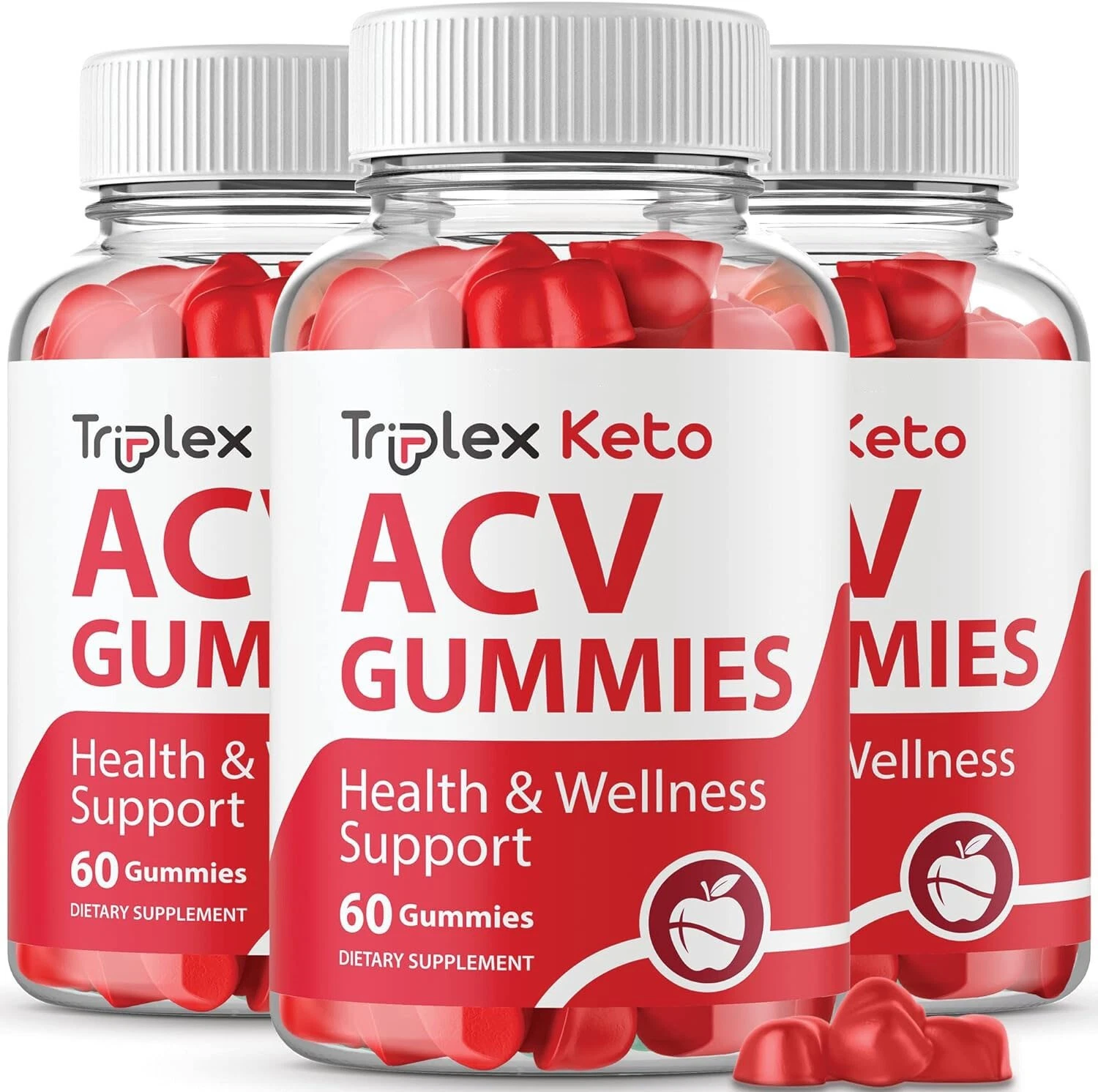 (3 Pack) Triplex Keto ACV Gummies Weight Loss - 180 Gummies