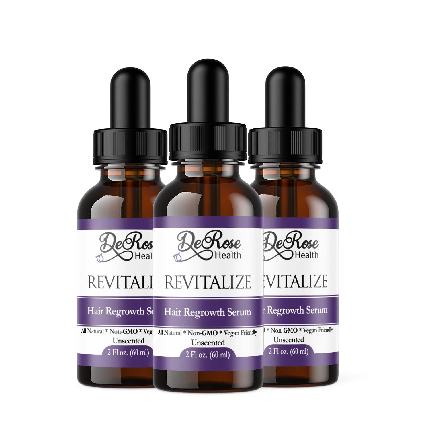 Derose Revitalize Hair Support Drops - Safe for All Hair Types (2fl.oz) - 3 Pack