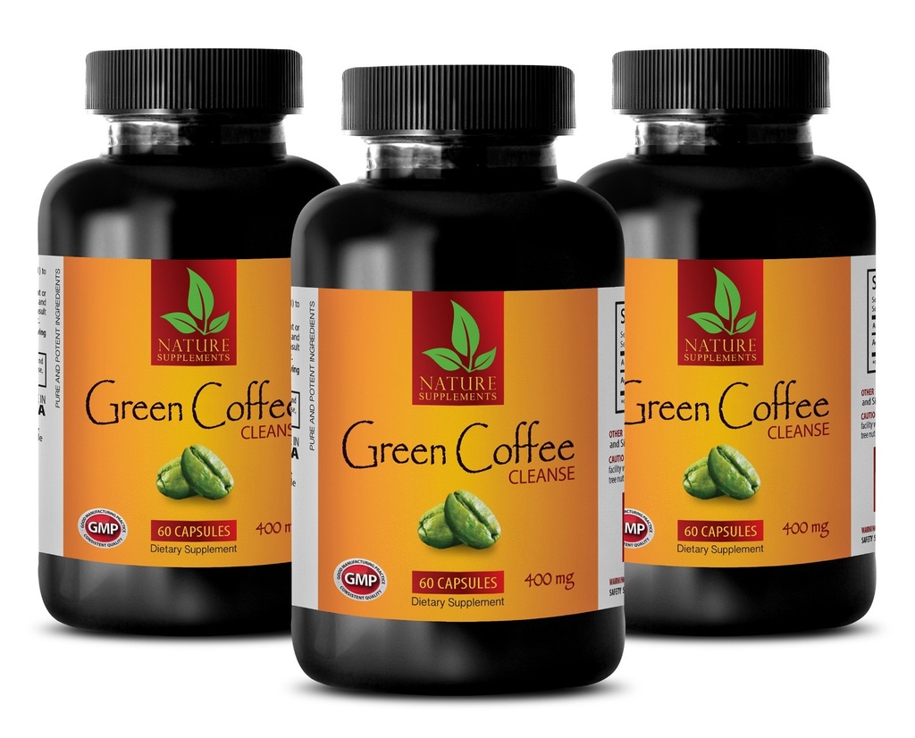 Goldenseal - GREEN COFFEE EXTRACT CLEANSE - Natural Slimming Capsule 3 Bottles