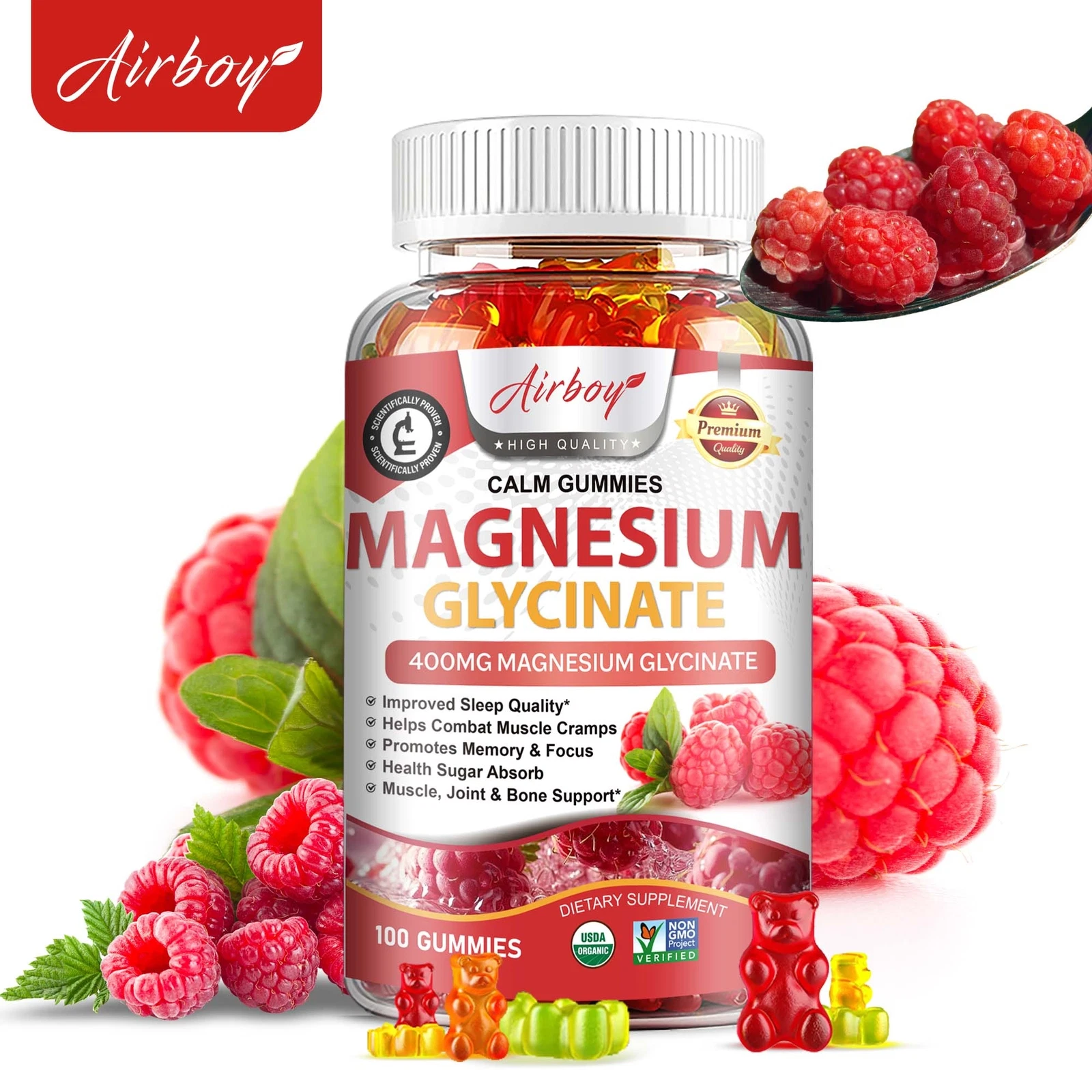 Magnesium Glycinate - Sleep Health, Mood & Emotional Support, Reduce Leg Cramps