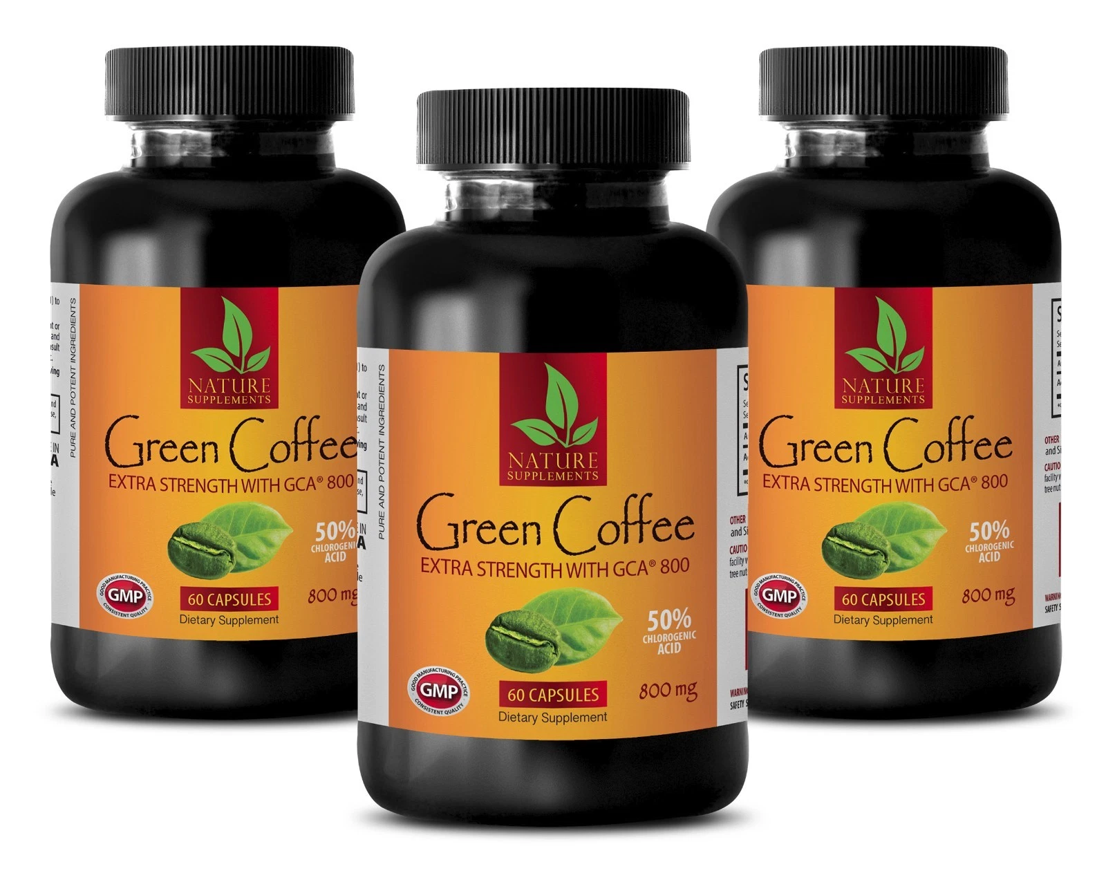 Coffee Green Extract - Green Coffee Extract GCA 800mg - Weight Loss - 3 B