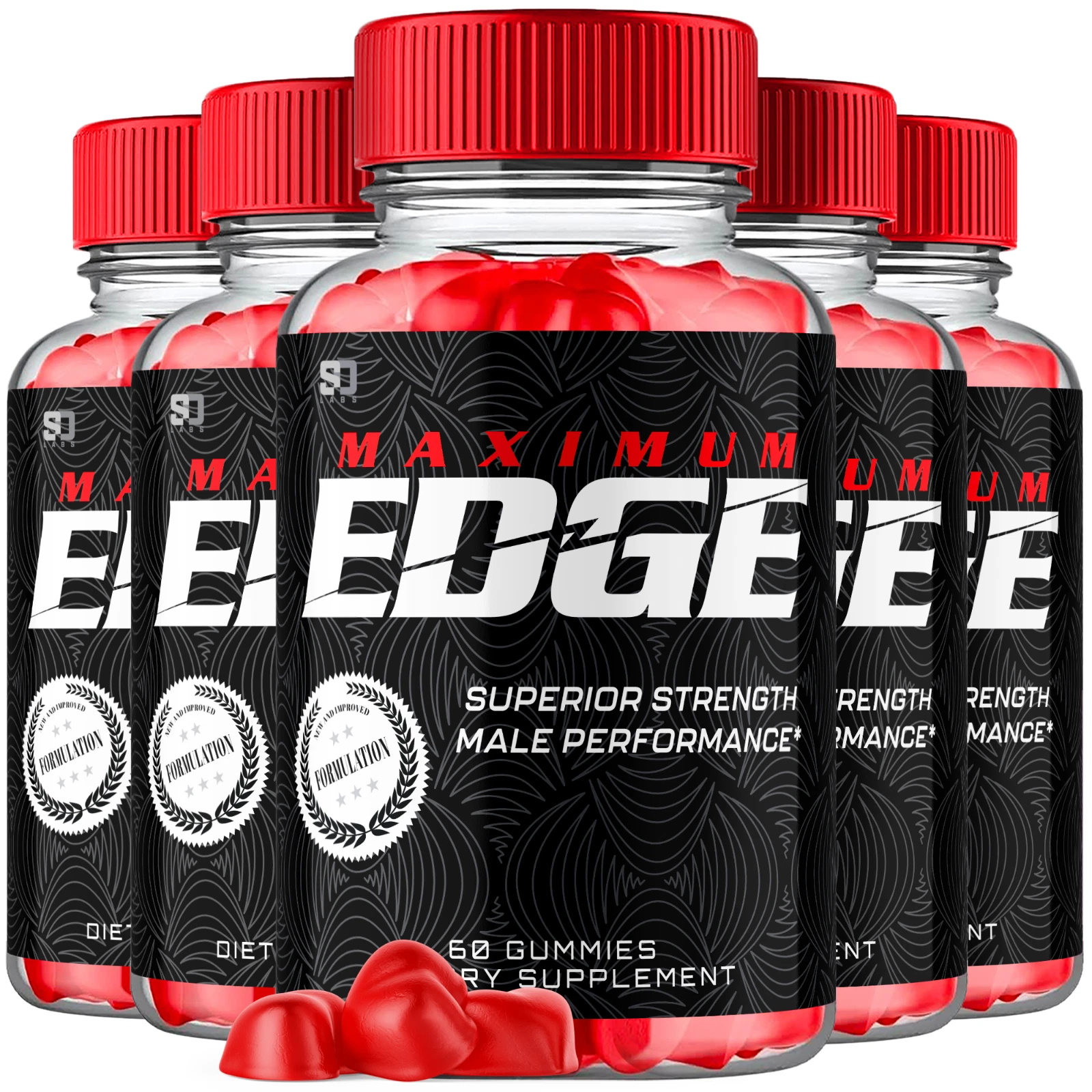 Maximum Edge Male Health Gummies Superior Strength Male Performance 300ct 5 Pack