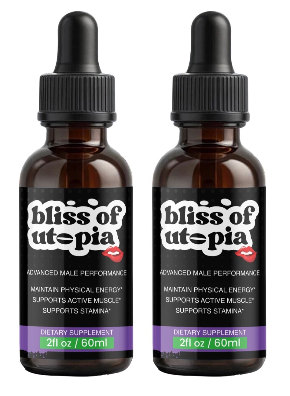 (2 Pack) Bliss of Utopia Drops for Men, Advanced Male Health Support Formula