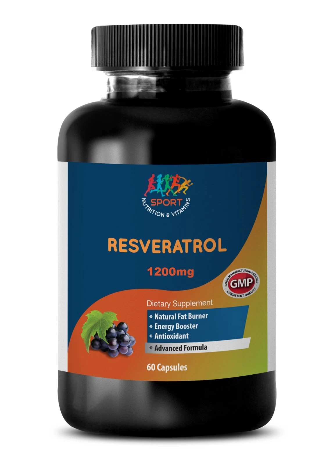 Anti-Aging - Resveratrol Supreme 1200 - Fat Oxidation - Antioxidant - 1 B 60 Ct