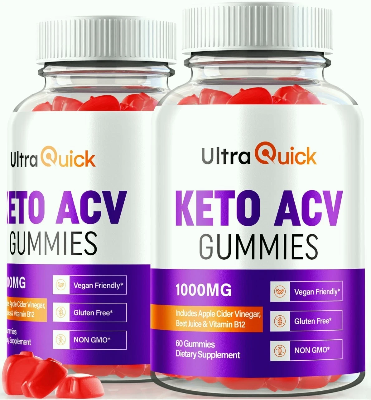 (2 Pack) Ultra Quick Keto ACV Gummies for Advanced Weight Loss and Energy