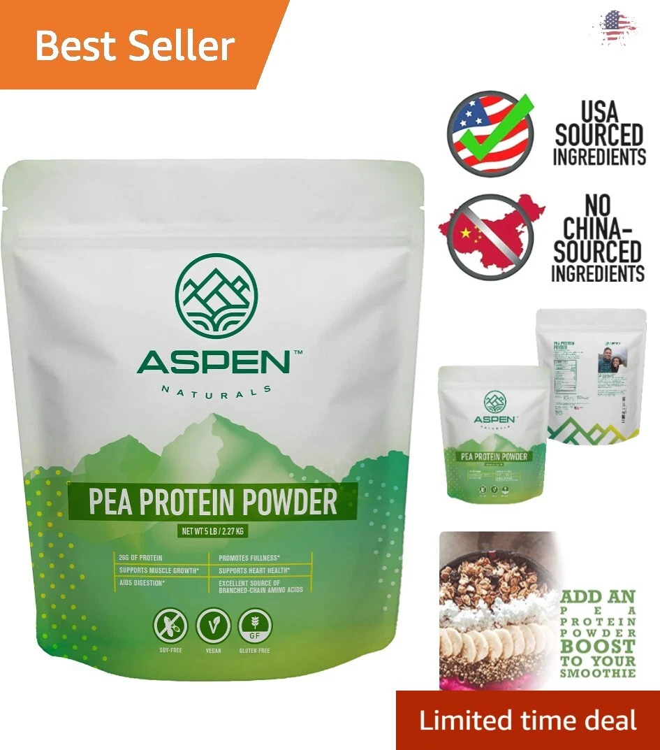 5 lb Plant-Based Pea Protein Powder - Unflavored - Gluten Free - Non-GMO Vegan