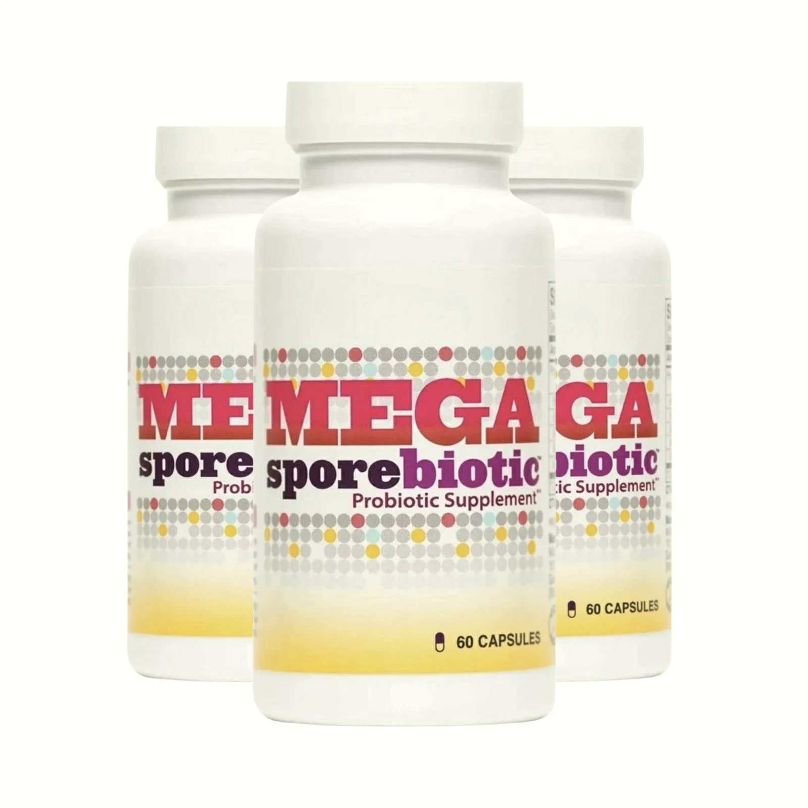 3-Pack Mega SporeBiotic Natural Probiotic Supplement MegaSporebiotic - 180 Caps