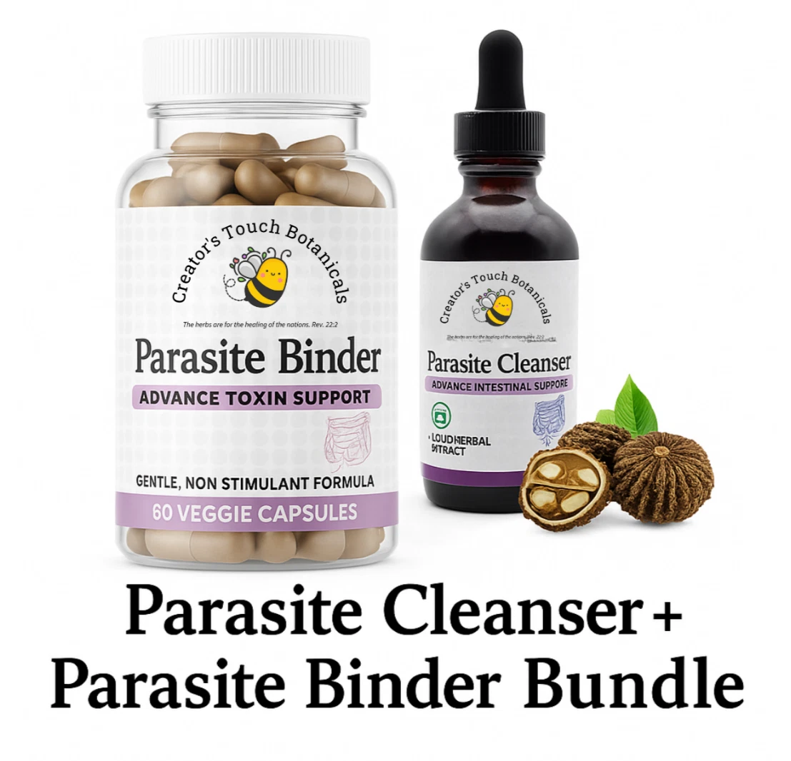Parasite Cleanse Detox Kit – Alcohol-Free Glycerin Tincture + Binder Capsules |