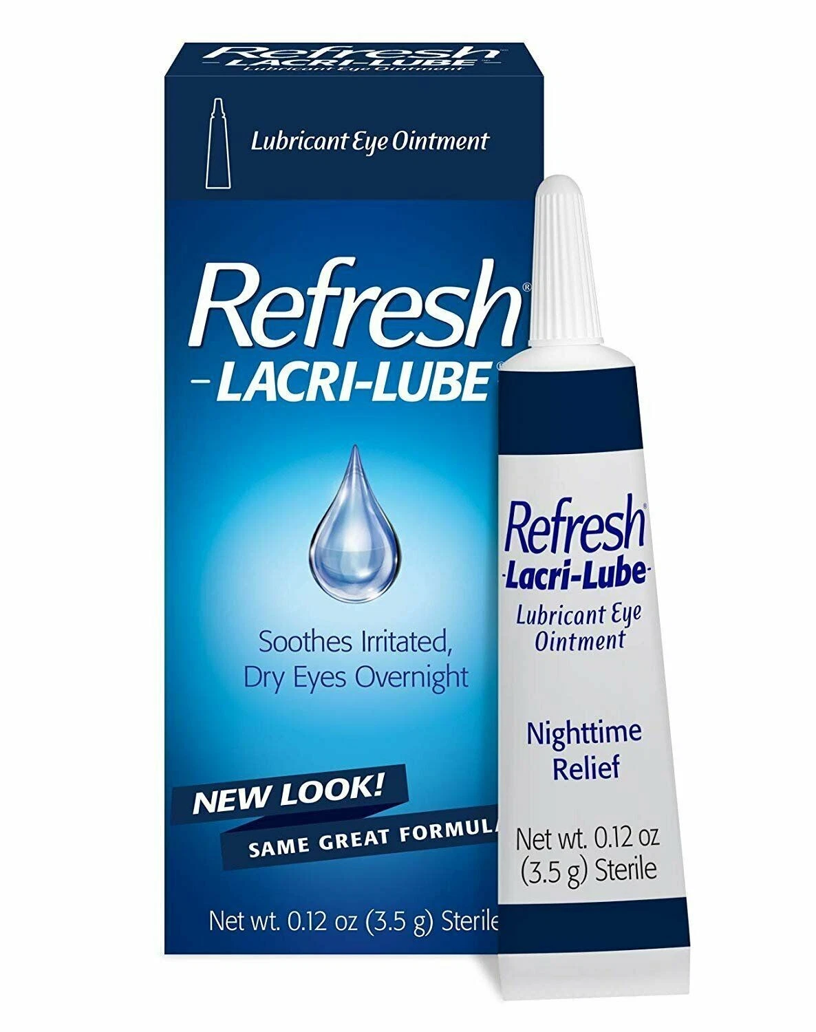 Refresh Lacri Lube Lubricant Eye Ointment Soothe Nighttime Relief .12oz 6 Pack