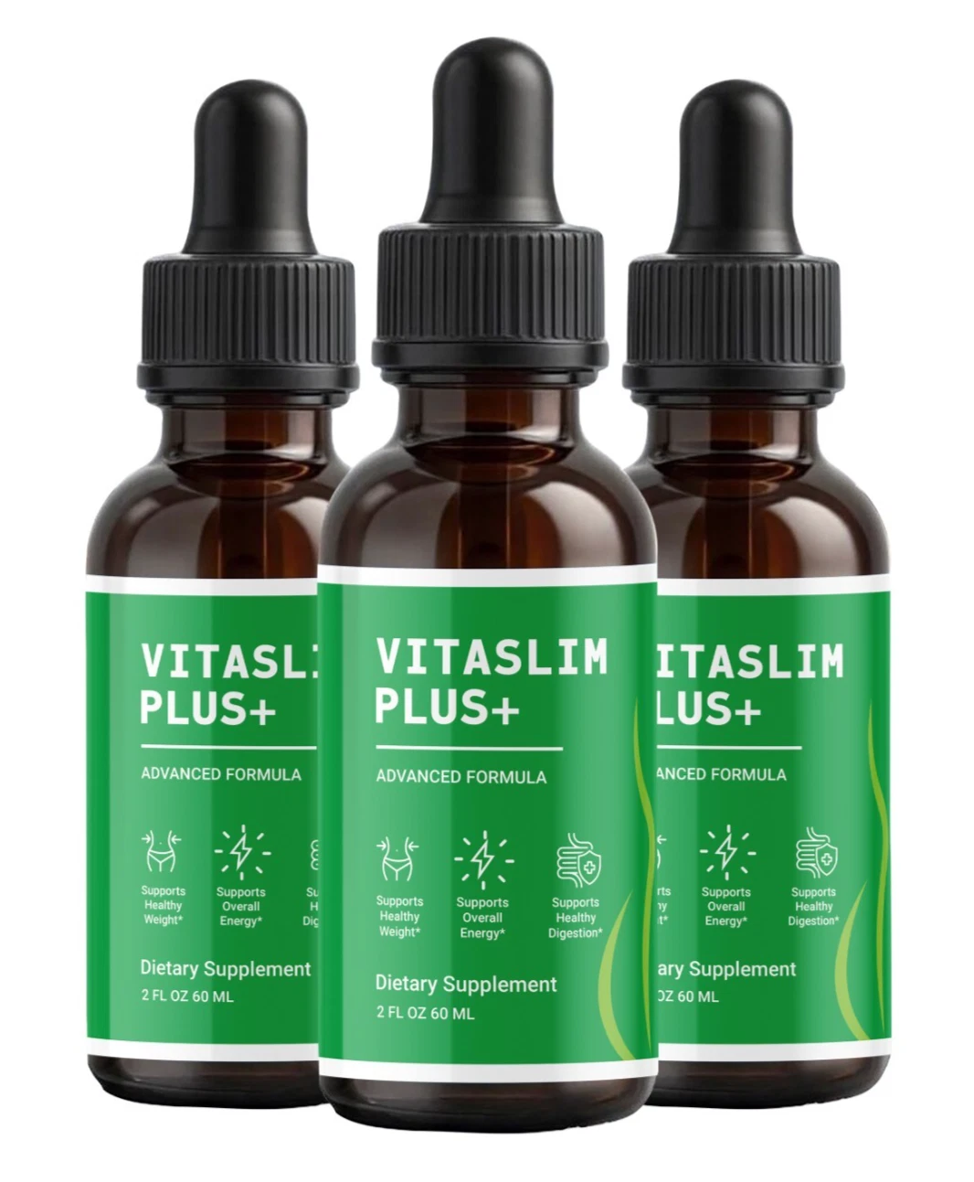 (3 pack) VitaSlim Plus Weight Loss Drops, Advanced Vita Slim Fat Burning Formula