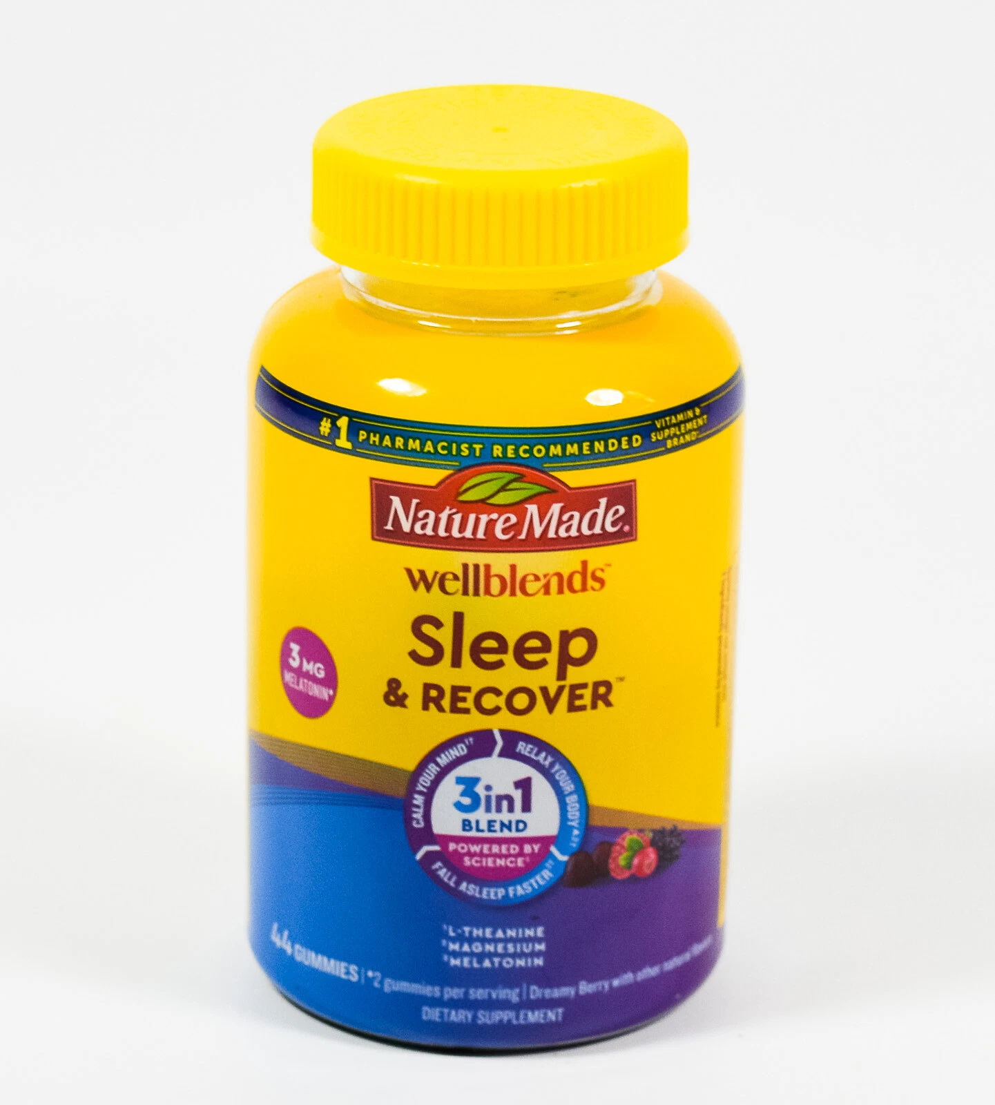 Nature Made wellblends SLEEP & RECOVER 3mg Melatonin 44 Berry GUMMIES 11/2025