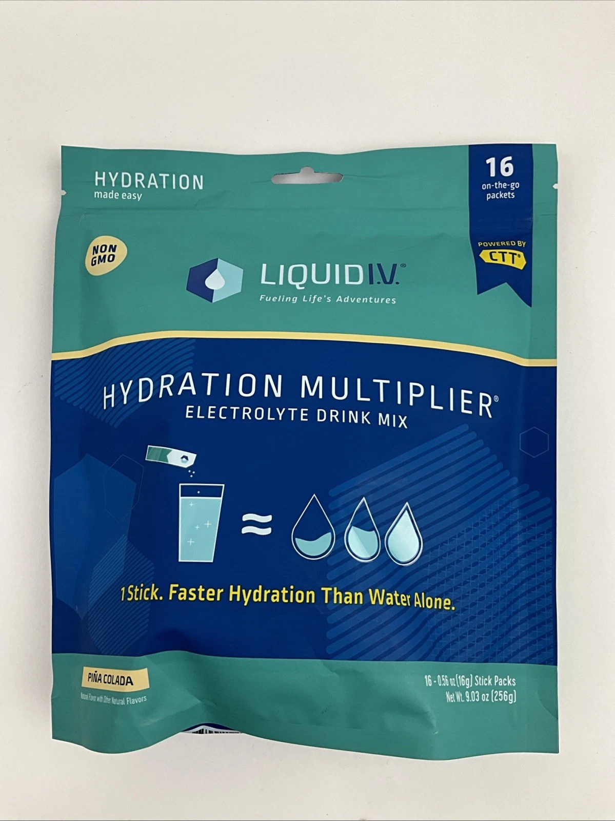 Multiplicador de hidratación líquido IV electrolito paquete de 16 piñas coladas 08/2025