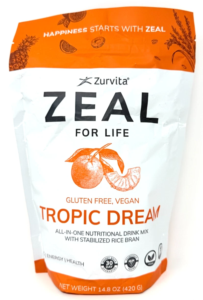 Zurvita Zeal for Life TROPIC DREAM Energy & Health Drink (14.8 oz) EXP 6/2026