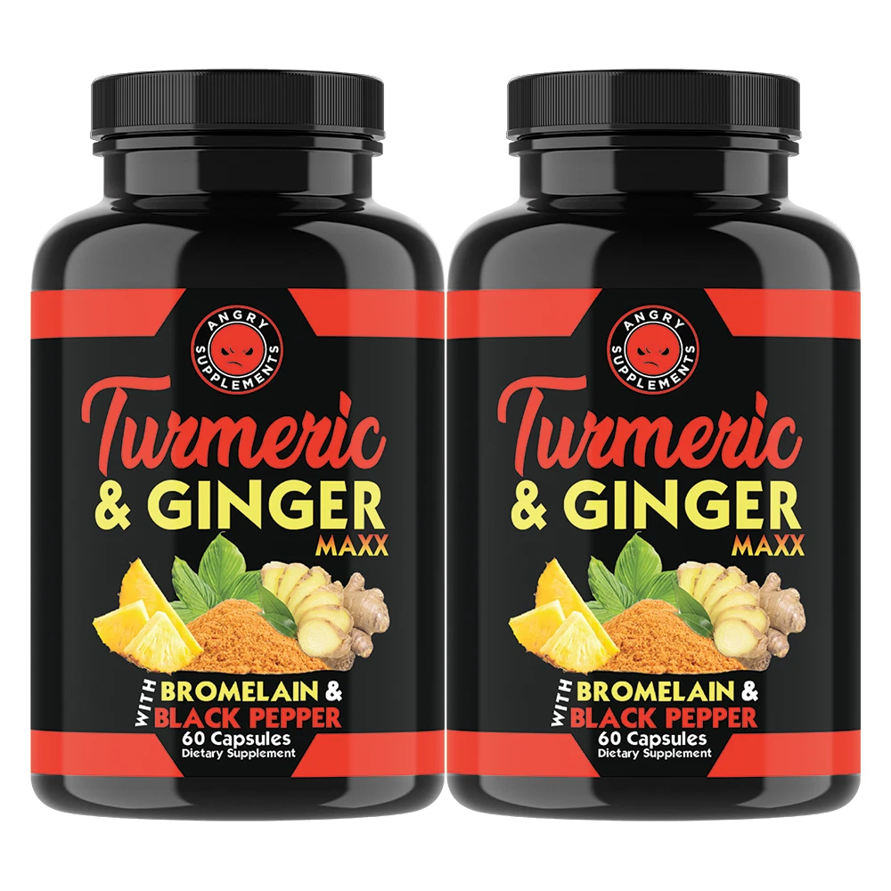 Turmeric Ginger Maxx, 100% Natural Curcuma Omega 3 Joint Support Flexibility 2PK