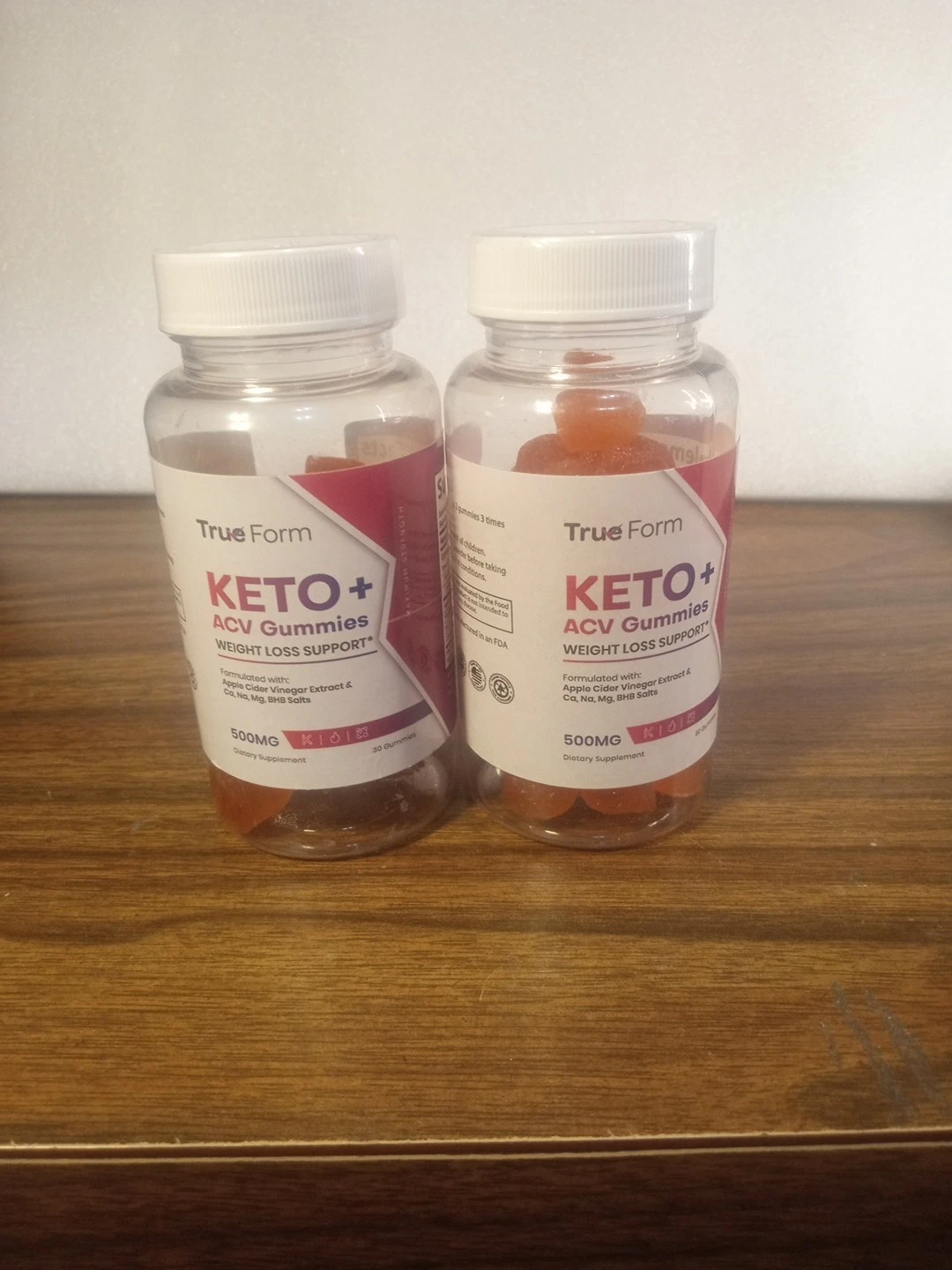 2 Bottles Of Keto+ ACV Gummies 500mg