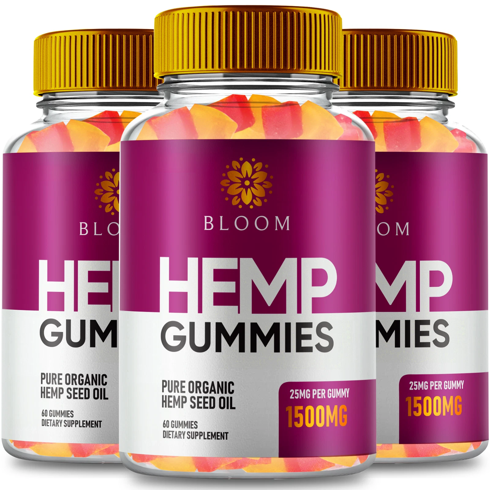 (3 Pack) Bloom Gummies Extra Strength Health and Wellness Support (180 Capsules)