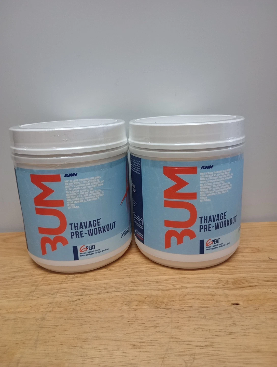 2 TUBS RAW BUM THAVAGE PRE-WORKOUT
