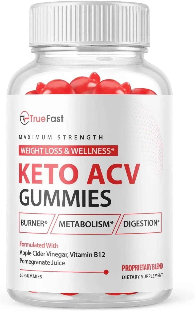 1 Pack - True Fast ACV Gummies, Weight Loss, Fat Burner, Appetite Suppressant-60