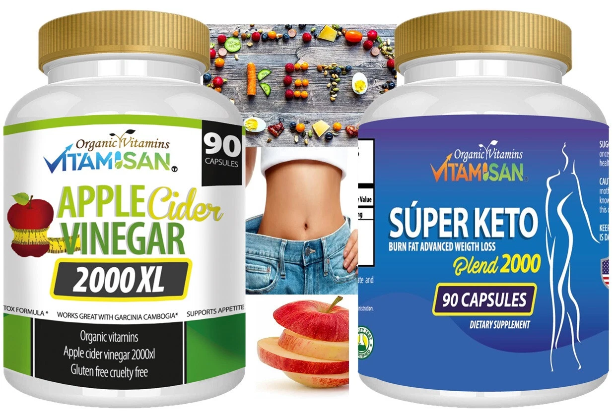 Keto BURN Diet Pills 90 +APPLE CIDER VINEGAR 2000 Ketosis Weight Loss Supplement