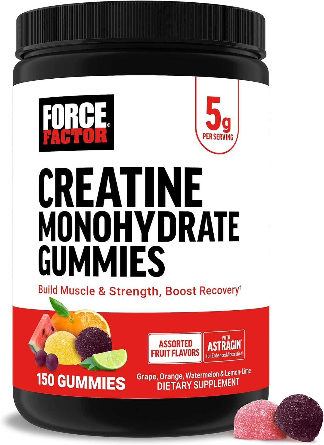 Creatine Monohydrate Gummies, 5G Dose for Men & Women to Support Muscle, Strengt