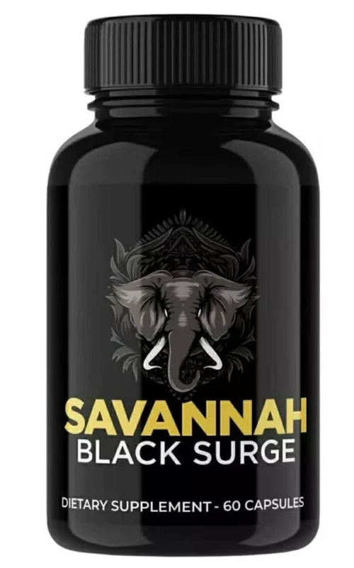 (1 PACK) Savannah Black Surge Pills Male Health Support Black Surge Formula