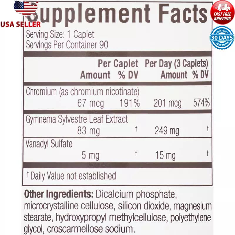 Weight Loss Sugar Blocker Supplement 90 Capsules Reduces Cravings & Absorption