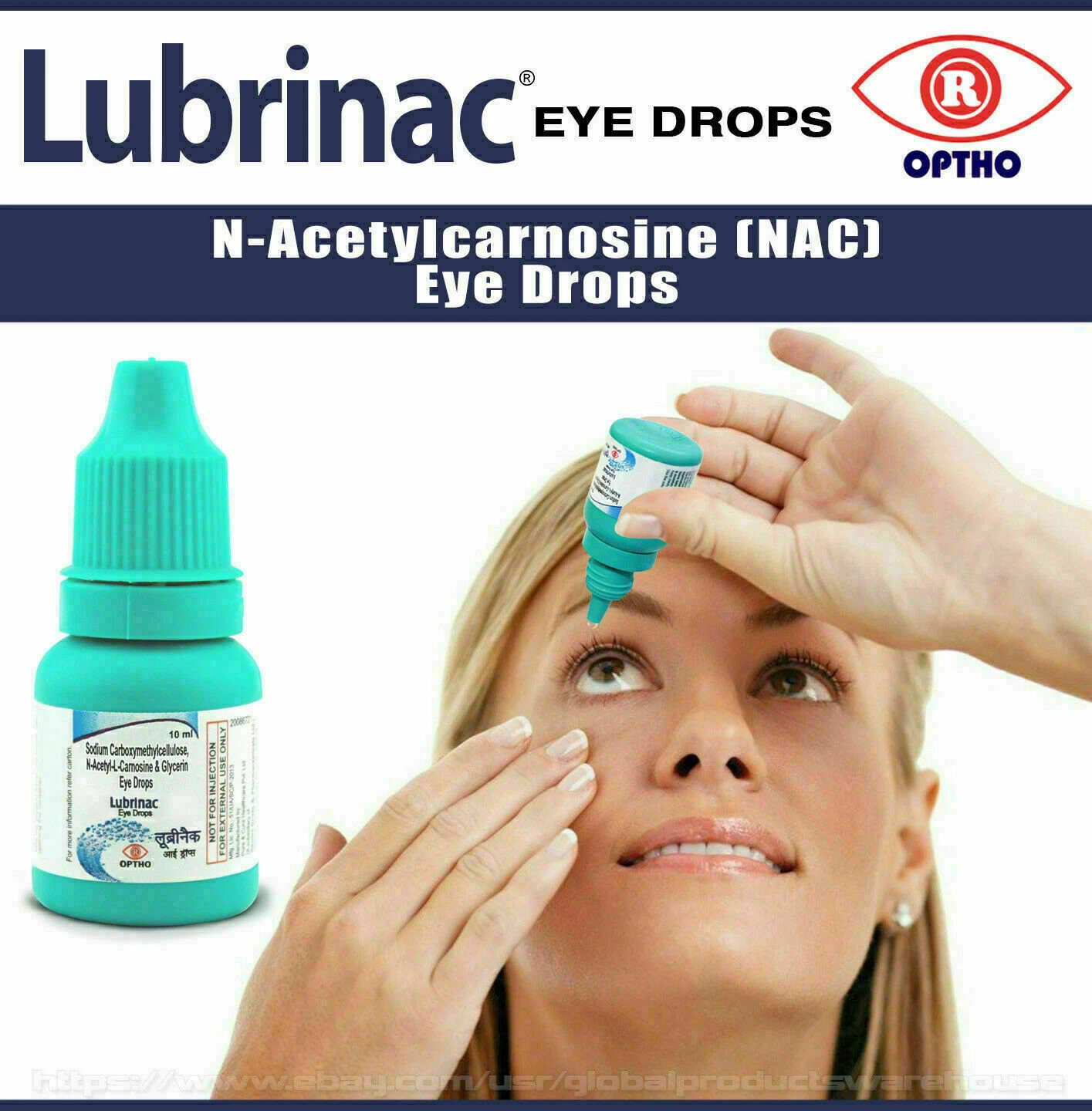 Lubrinac Eye Drops Cure Cataract Carnosine NAC Glaucoma BrightC Clarity 10 Ml