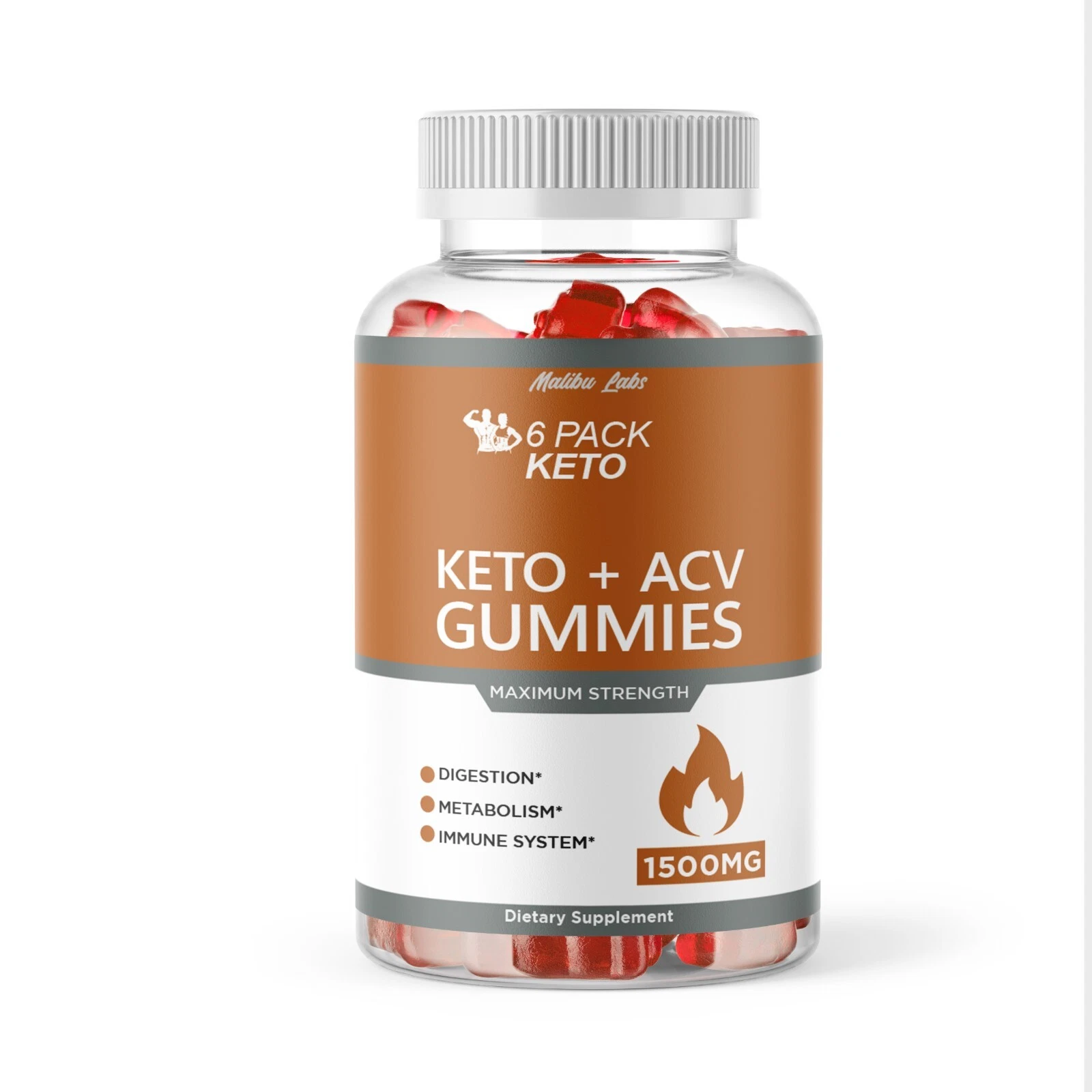 6 Pack Keto ACV New Strong Time Released Formula, 1500mg Once a day 1 Bottle