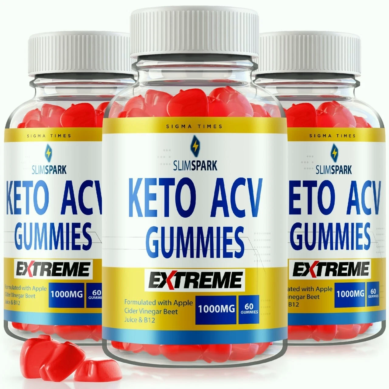 (3 Pack) SlimSpark Keto ACV Gummies to Support Weight Loss & Metabolic Health