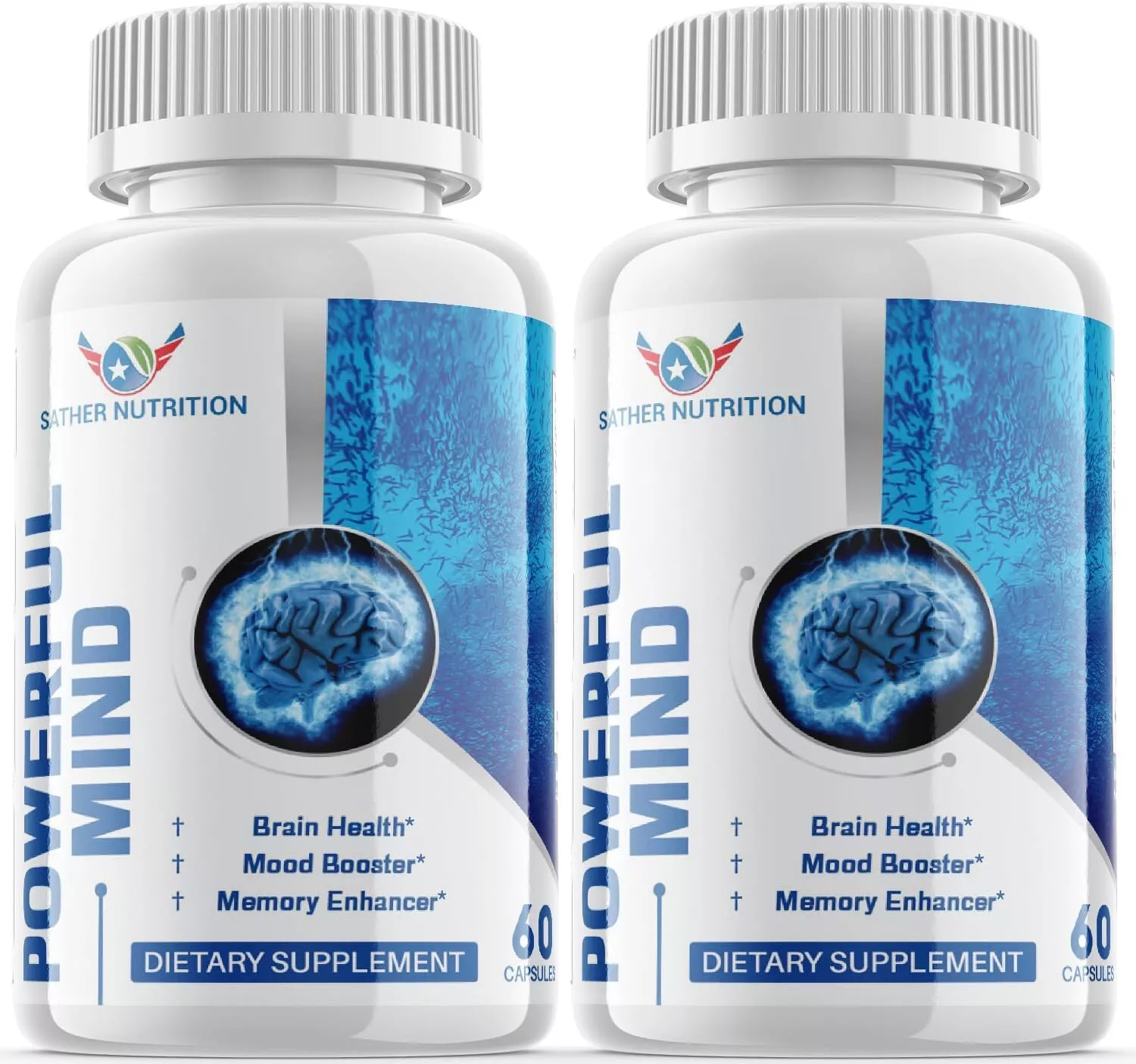 2 Pack - Powerful Mind Capsules - Powerful Mind Nootropic Pills For Brain Health