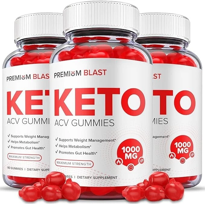 Premium Blast Keto + ACV Weight Loss Formula Supplements ( 180 Gummies ) 3-Pack