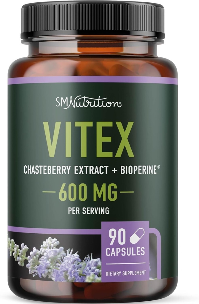 Vitex Chasteberry Supplement 600mg Agnus Castus for Women's Hormone Balance 90ct