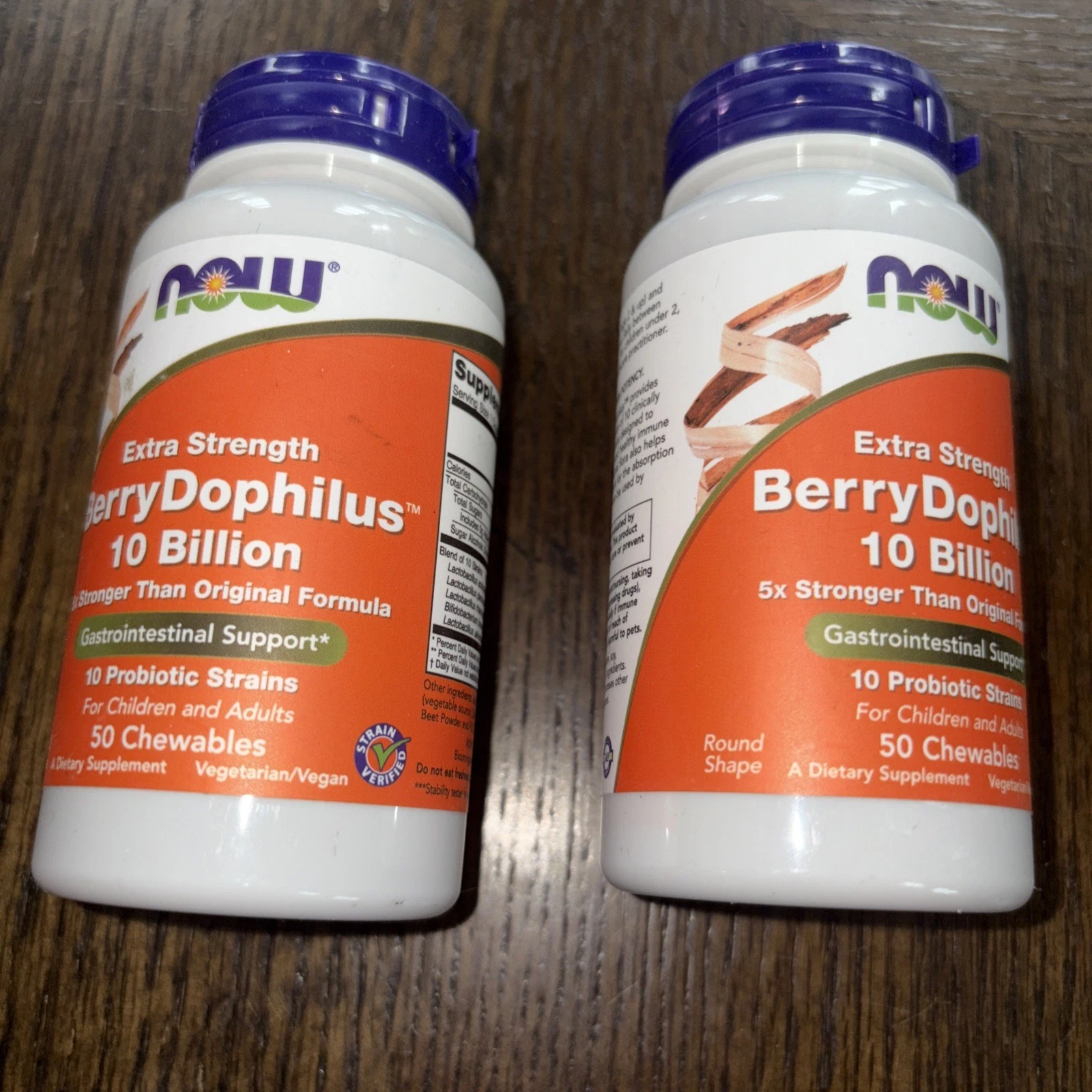 BerryDophilus Extra Strength 10 Billion Now Foods 50 Chewable