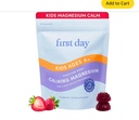 FIRST DAY Magnesium for Kids Gummies, 30-Day Supply, Calm Kids, Support Sleep
