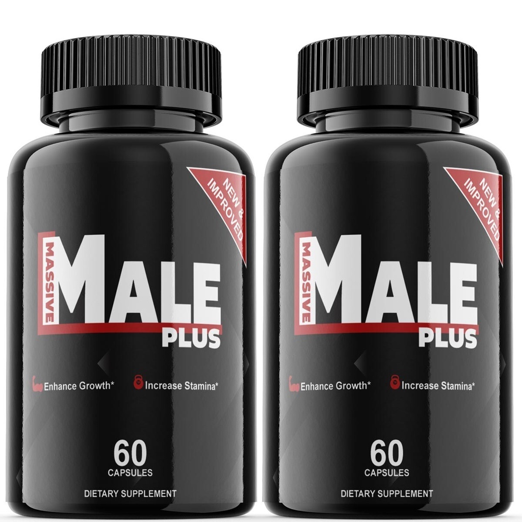 Massive Male Plus - Male Virility - 2 Bottles - 120 Capsules
