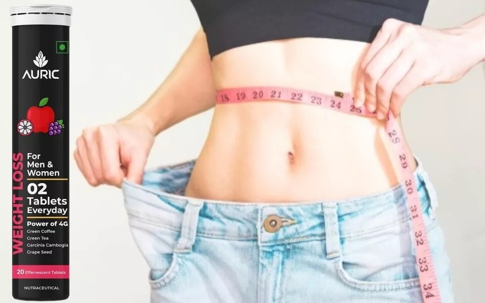Auric Get Slim Effervescent (80 Tablets) Fat Loss, Weight Loss 100% Herbal