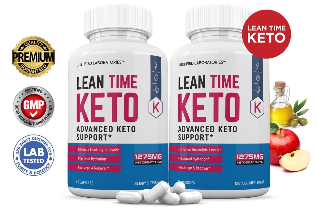 Lean Time Keto ACV Pills 1275MG New Improved Formula 2 Pack