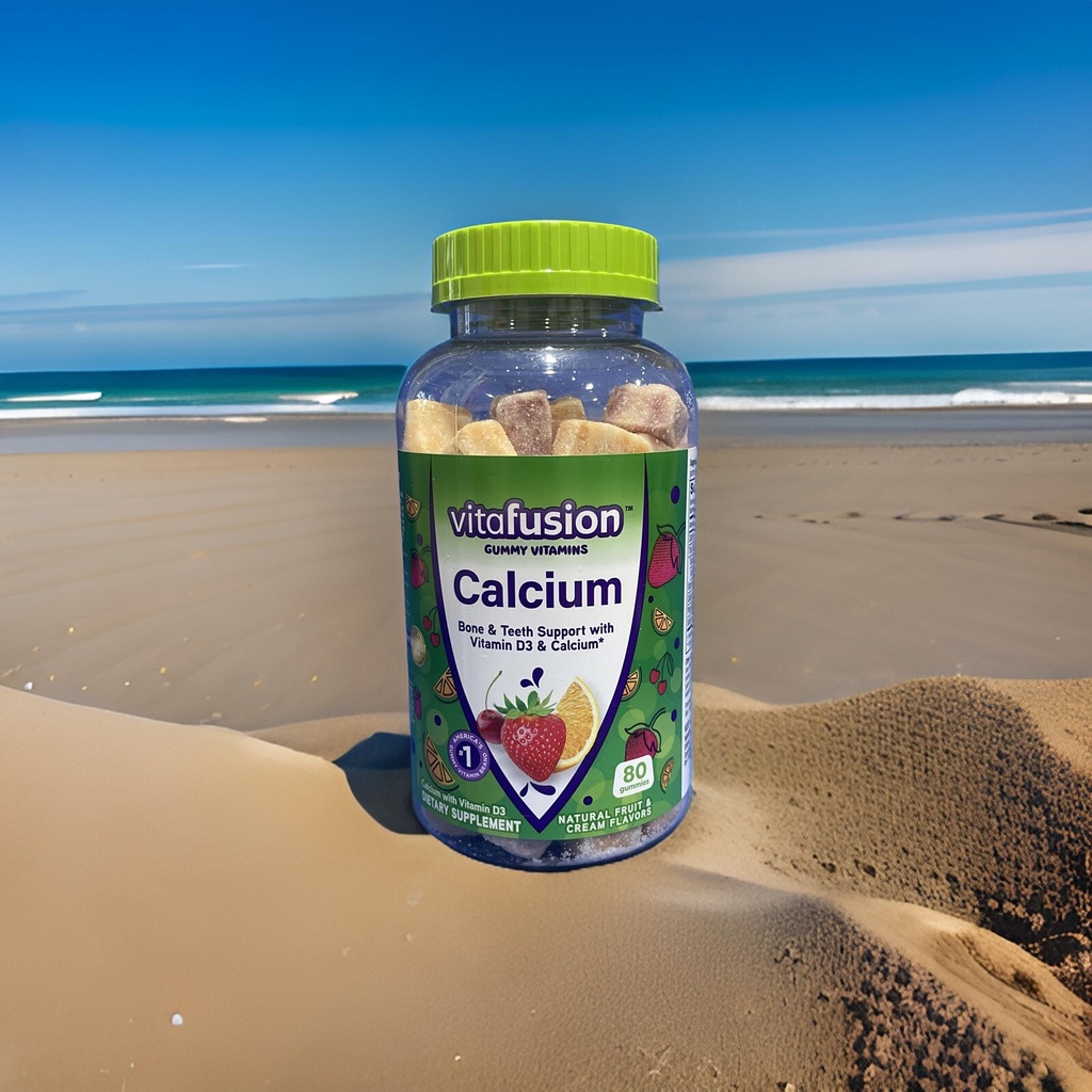 vitafusion Calcium+D3, 80 Gummy Supplement Vitamins. EXP:5/26