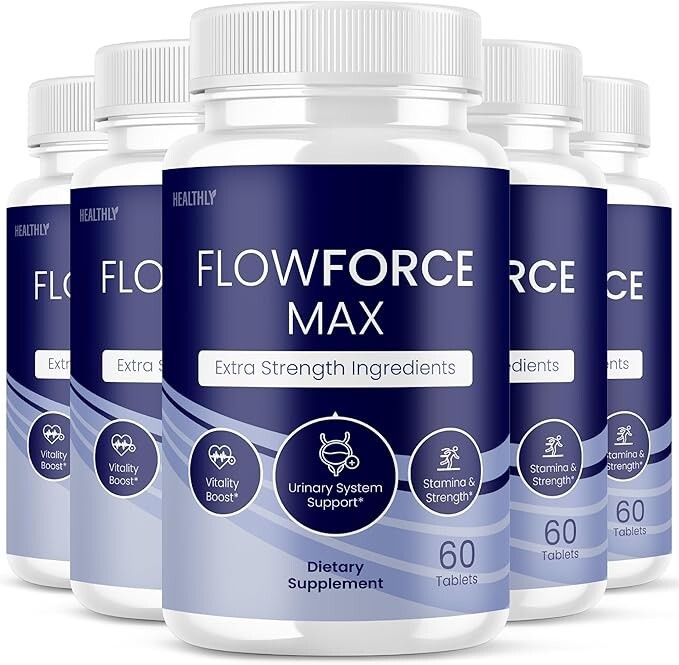 Flow Force Max Prostate Support & Vitality Boost Supplement (300 Capsule) 5-Pack