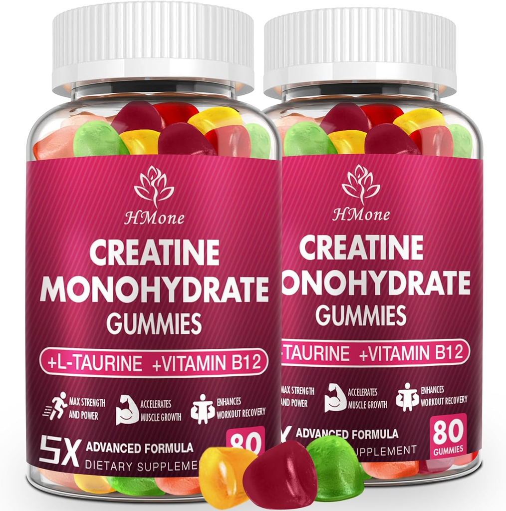 Creatine Monohydrate Gummies - 5G for Men & Women, 160 Count and Creatine Chewab