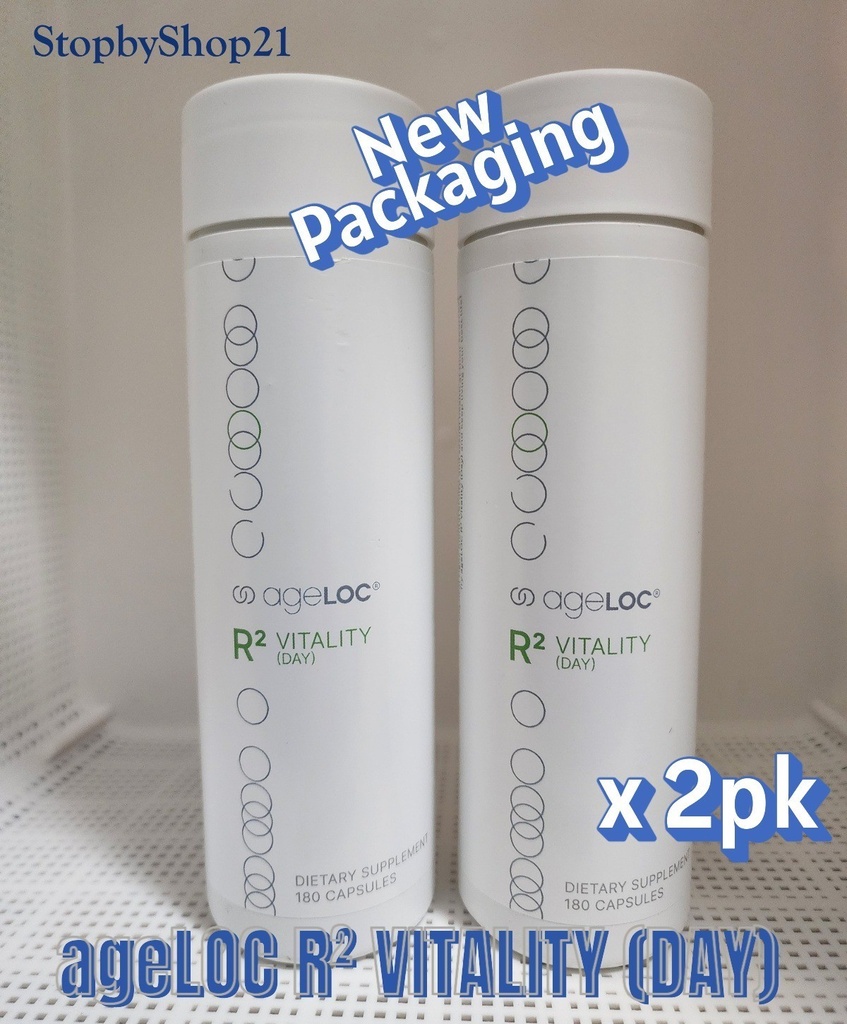 [2pk] Nu Skin NuSkin Pharmanex ageLOC R² Vitality (Day) Exp 07/2027 NEW LOOK