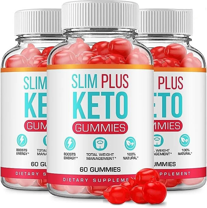 (3 Pack) Slim Plus Keto ACV Gummies Weight Loss - 180 Gummies