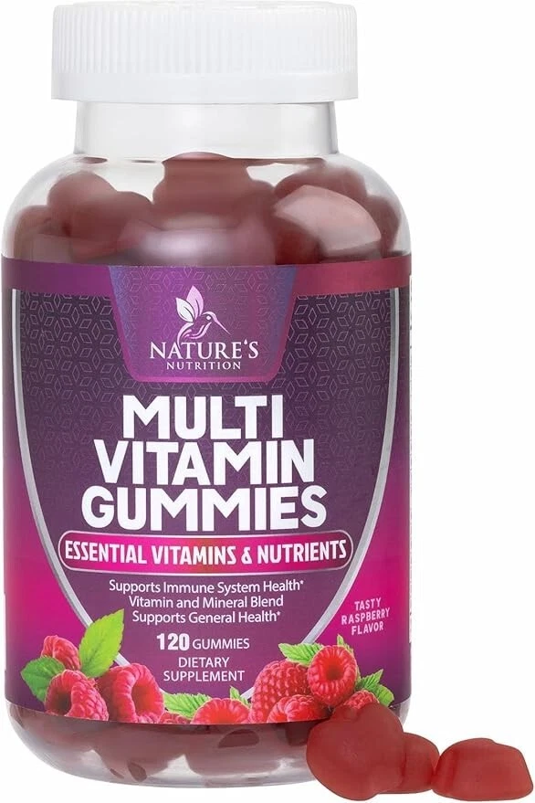 Multivitamin Gummies for Adults, Daily Gummy Vitamins & Minerals for Women & Men