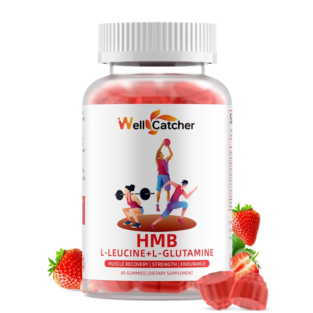 HMB and Leucine Gummies Supplements: HMB and Leucine Amino Acid for Men Women wi