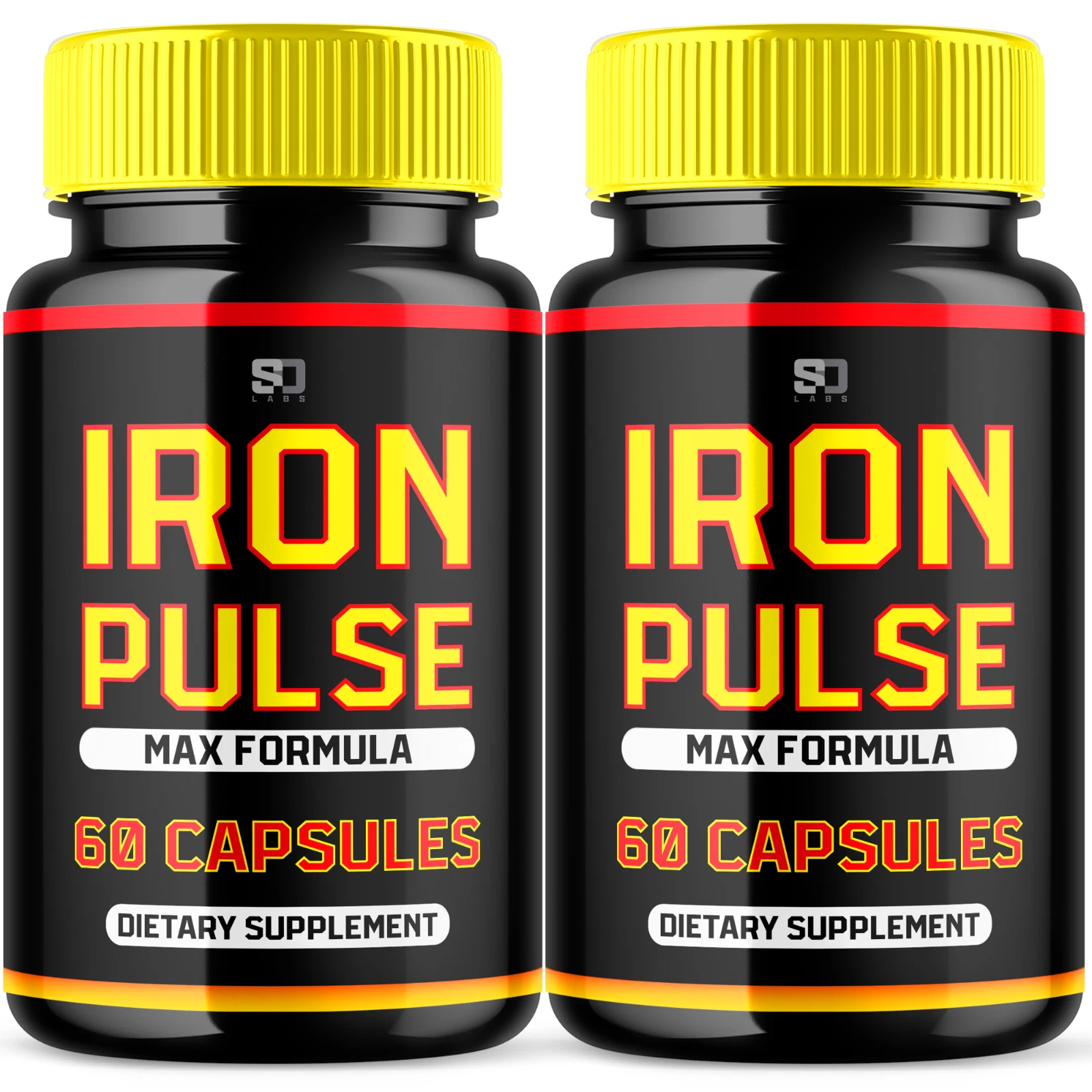 (2 Pack) Iron Pulse Pills - Enhances Energy, Vitality & Stamina - 120 Capsules