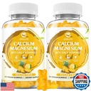 Calcium Magnesium Zinc Gummies with Vitamin D3, Sugar Free Calcium Gummies fo