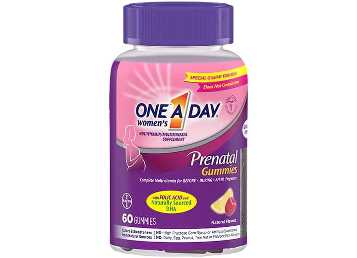 One A Day Prenatal Lemon/Raspberry 60 Gummies Exp 4/2026+