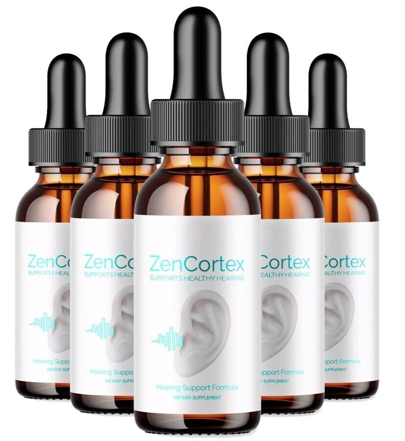 (5 Pack) Zen Cortex Oral Drops For Tinnitus and Ringing Ears, ZenCortex (10 oz)