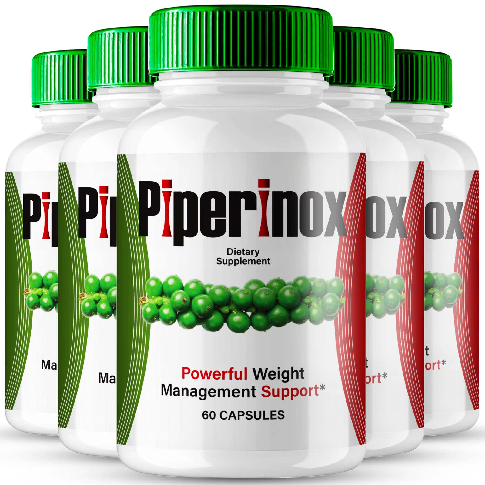 (5 Pack) Piperinox Keto Advanced Weight Loss Pills Burn Stubborn Fat Energy