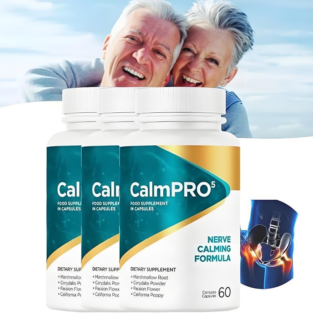 3-Pack CalmPro 5 Nerve Calming Support Formula Calm Pro 5 (180 Capsules)